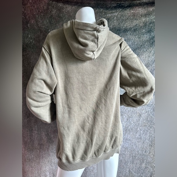 Aerie Fleece Hoodie XS Oversized Relaxed Fit Comfy Pocket Sweat shirt Distressed - Picture 3 of 4